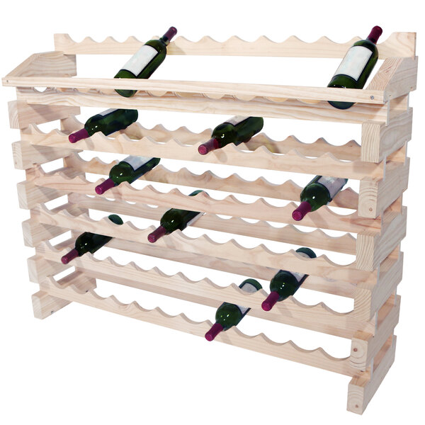 Franmara Ed84 N Modularack Pro 84 Bottle Natural Wooden Modular Wine Rack End Display Unit