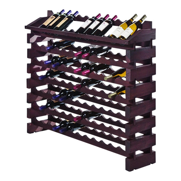 A Franmara Modularack Pro wine rack filled with wine bottles.