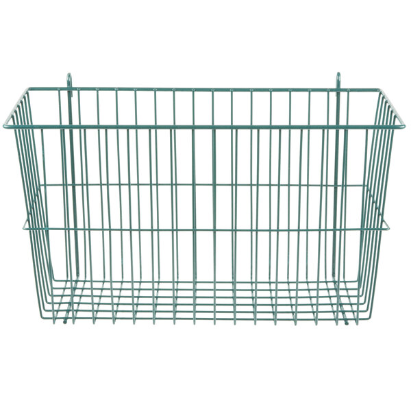 A Metro SmartWall G3 metal wire basket with a handle on a white background.