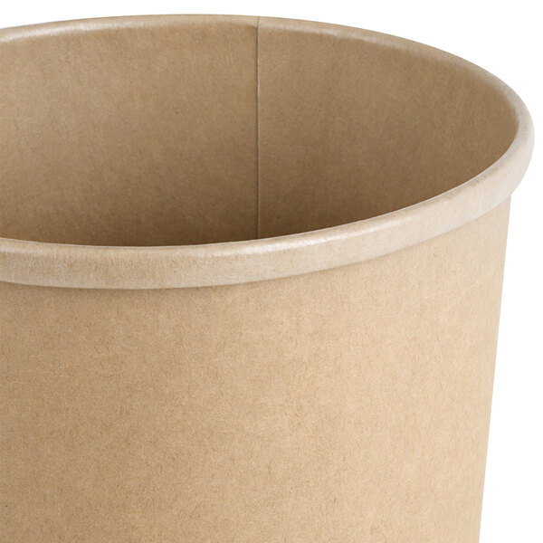 EcoChoice 32 oz. Kraft Paper Food Cup with Vented Lid - 250/Case