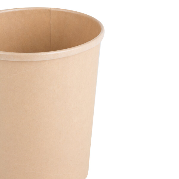 EcoChoice 32 oz. Kraft Paper Soup / Hot Food Cup with Vented Lid - 25/Pack