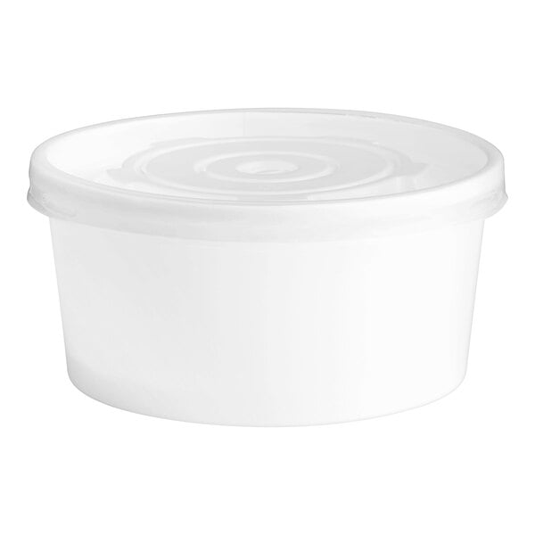Comfy Package 32 oz. Paper Food Containers With Vented Lids, To Go Hot Soup  Bowls, Disposable Ice Cream Cups, White - 25 Sets