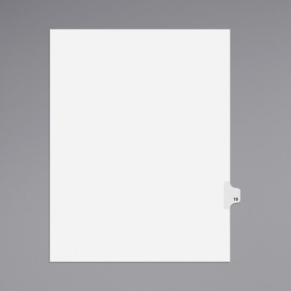 A white rectangular file tab with black numbers.