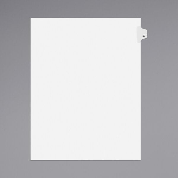 A white Avery file tab with black text.