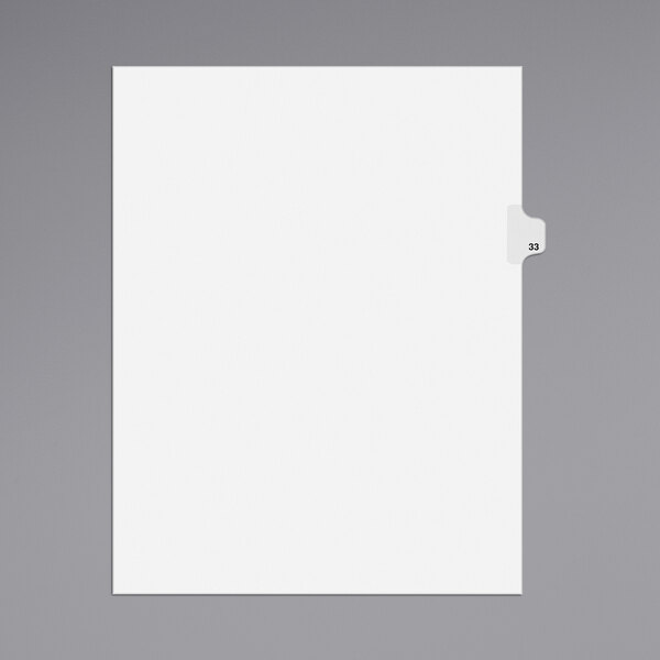 A white rectangular file tab with black numbers.