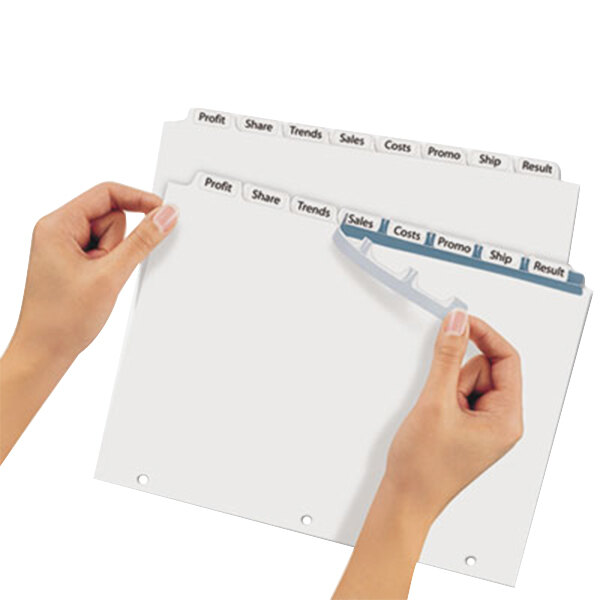 Avery 11417 Index Maker 8Tab White Divider Set with Clear Label Strip