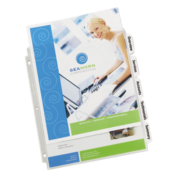 A package of Avery Clear Sheet Protector Dividers with a white background.