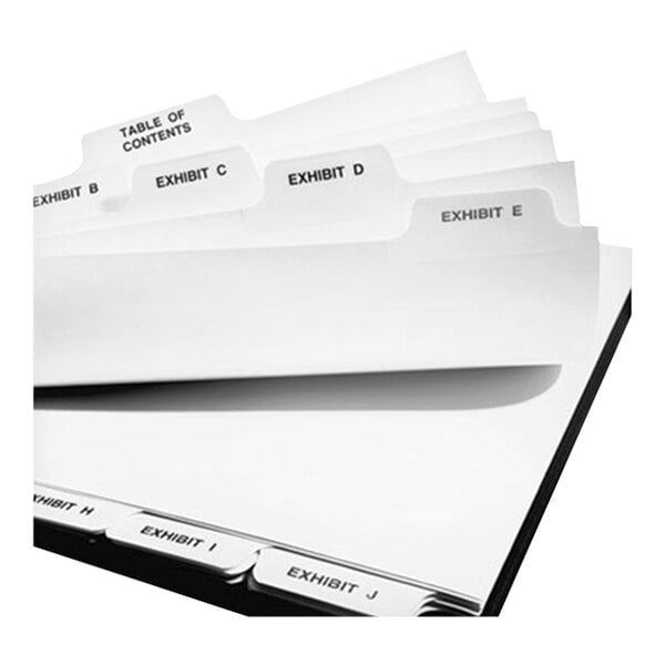 Avery® 11376 Premium Collated 27-Tab A-Z Bottom Tab Table of Contents Legal Exhibit Dividers