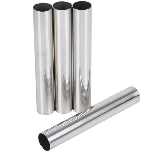 100% Genuine AVANTI Cannoli Moulds Tubes Set of 4 Stainless Steel 14 cm! 