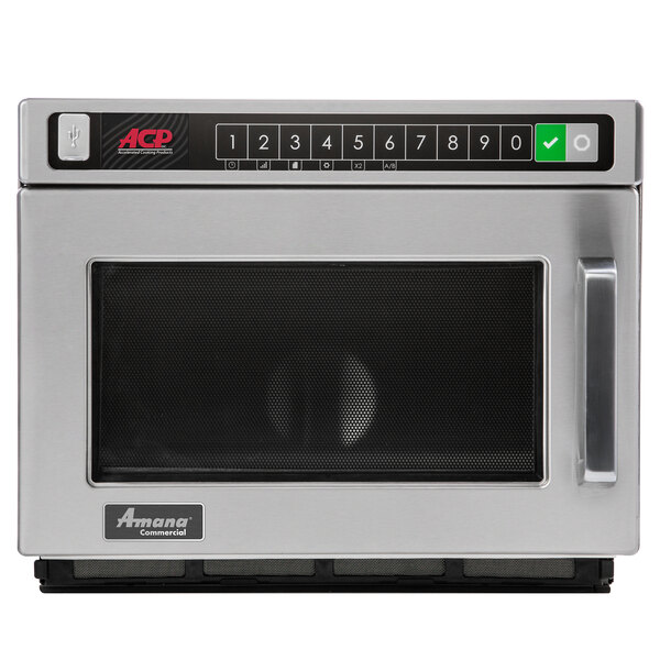 Amana Hdc1815 Heavy Duty Stainless Steel Commercial Microwave With Push Button Controls 208 240v 1800w Canadian Use Only