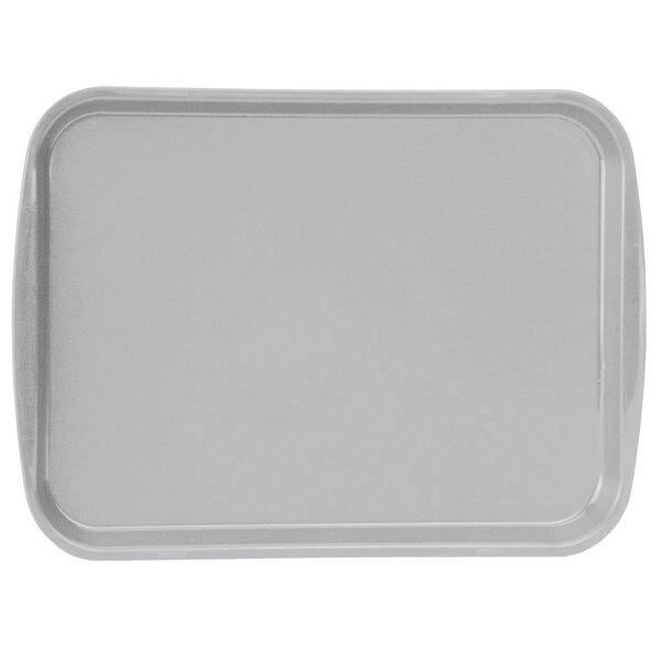 A white rectangular Vollrath fast food tray with square edges.