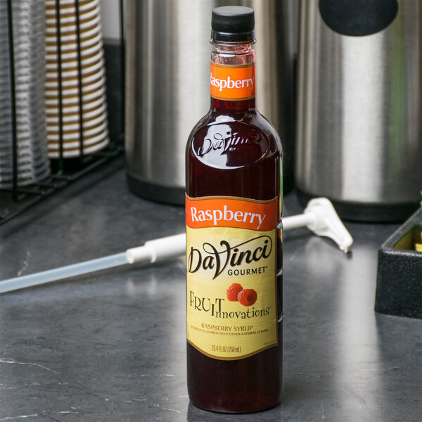 DaVinci Gourmet 750 mL Fruit Innovations Raspberry Cold Beverage Flavoring / Fruit Syrup