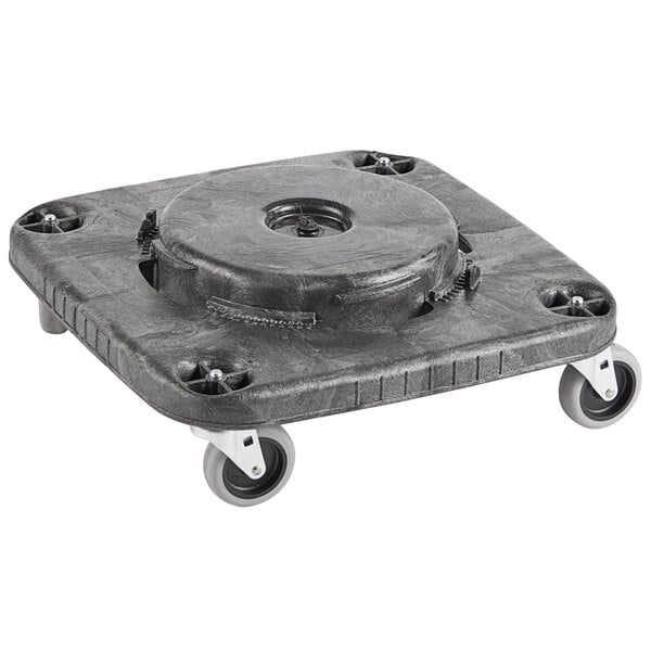Rubbermaid® FG353000BLA BRUTE Black Square Trash Can Dolly Rubbermaid® FG353000BLA BRUTE Black Square Trash Can Dolly