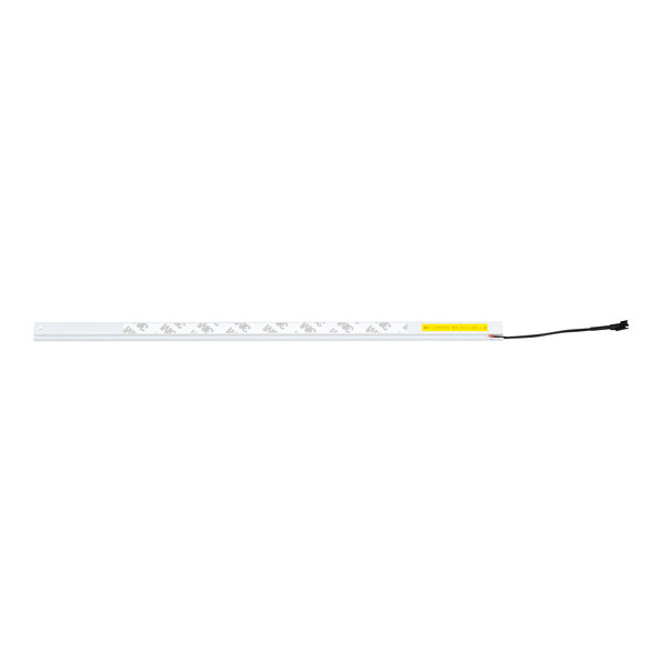 A long, slim white LED light strip with a black power cord attached at one end.