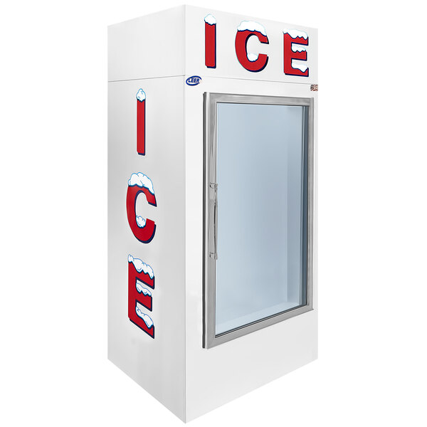 Leer 30cg 36 Indoor Cold Wall Ice Merchandiser With Straight Front And Glass Door