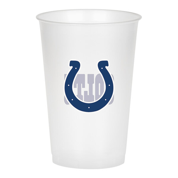 Creative Converting Indianapolis Colts 20 oz. Plastic Cup - 96/Case