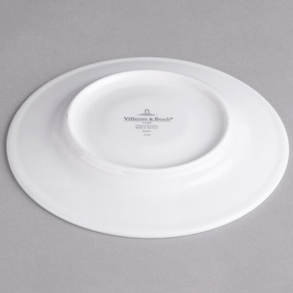 A white Villeroy & Boch porcelain saucer.