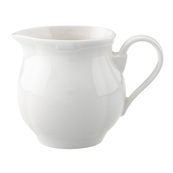 Villeroy & Boch 16-3318-0800 La Scala 3.3 oz. White Porcelain Creamer ...