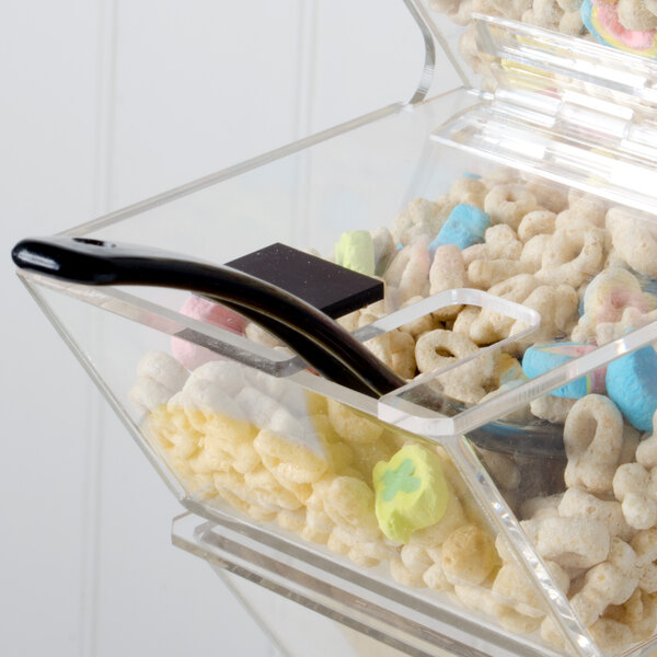 Choice Stackable Candy / Topping Dispenser with Notch 11" x 4" x 7"