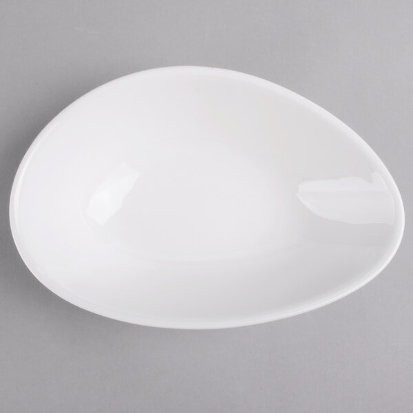 A white Villeroy & Boch oval deep bowl.