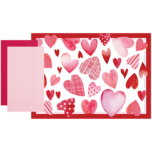 Valentine's Day Placemats with Napkins - 250/Case