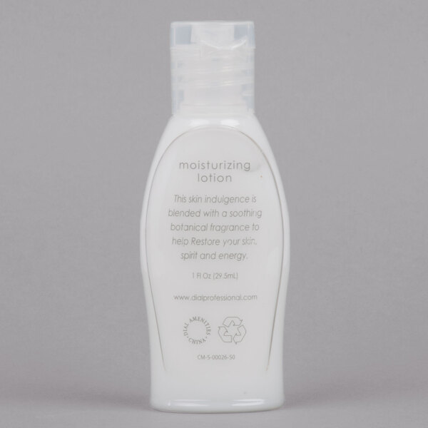 A case of 288 white Dial hand and body lotion bottles with black text.