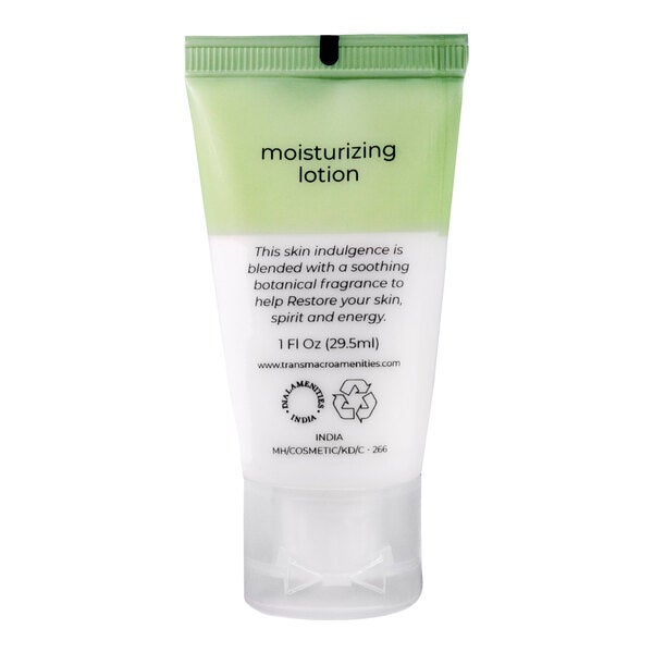 A small tube of Dial Restore moisturizing hand and body lotion, 1 oz. size.