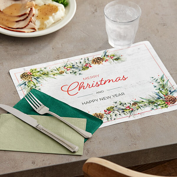 12 Piece Christmas Place Mat and Napkin Set | Christmas Buffet Place Mats and Napkins | Red outlet and Green Christmas Place Mats and Napkins