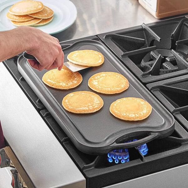 Non-Stick Coating Cast Iron Reversible Griddle Pan Electric Gas Induction Hobs 