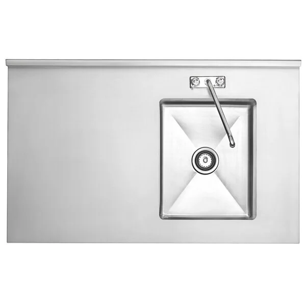 Regency 30" x 48" 16 Gauge Stainless Steel Work Table with Sink and Faucet - Sink on Right