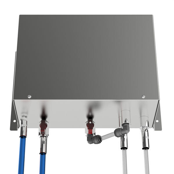 A Micro Matic JoeTap Nitrogen Infusion Module with blue and red tubes attached.