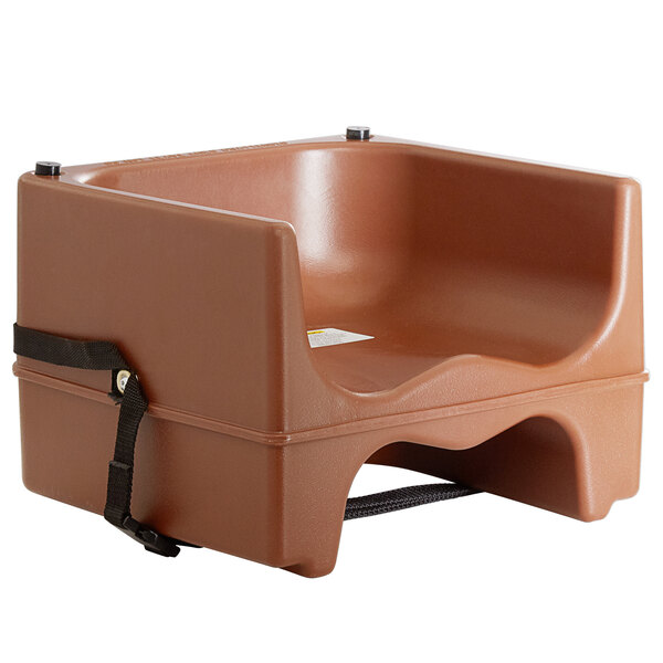 Lancaster Table Seating Brown Dual Height Plastic Booster Seat With Strap   2110708 