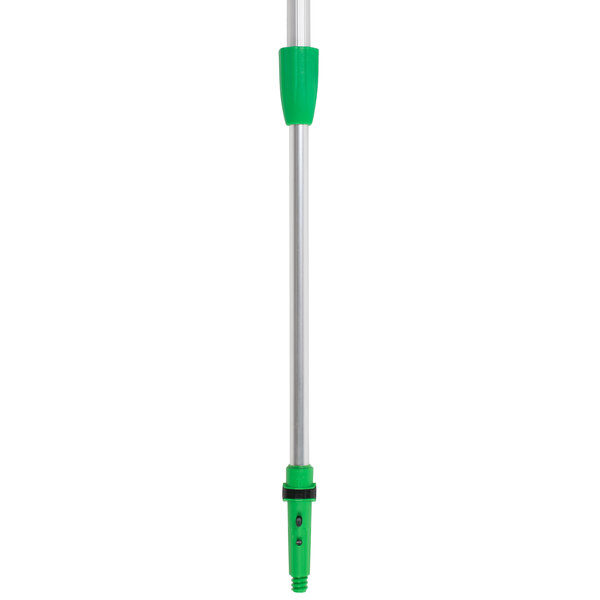 A white Unger telescopic pole with green and silver accents.