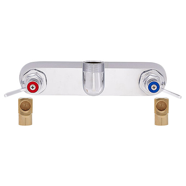 Fisher 49948 Wall Mount Faucet Base with 8" Centers, 3/4" Control Valves, Elbows, and Lever Handles