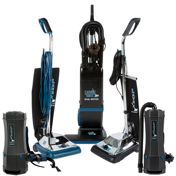 Lavex Janitorial 12" Upright Bagged Vacuum Cleaner with HEPA Filtration