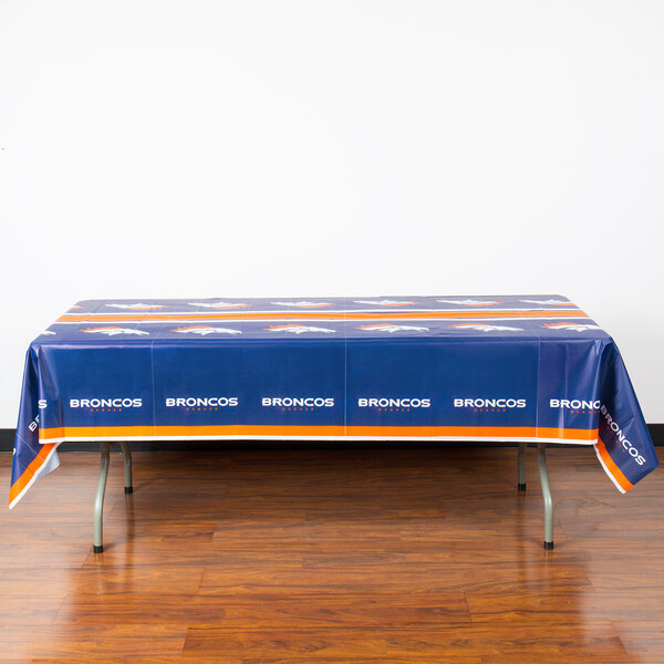 Creative Converting 729510 Denver Broncos 54 X 102 Plastic Table Creative Converting 729510 Denver Broncos 54 X 102 Plastic Table Cover 12 Case