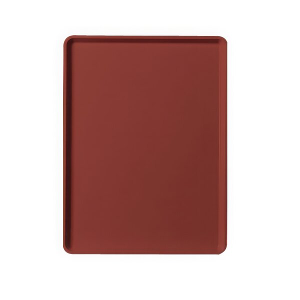 A red rectangular Cambro dietary tray.