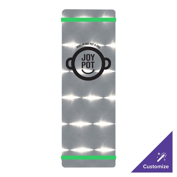 A Menu Solutions Alumitique menu board with a logo on it.