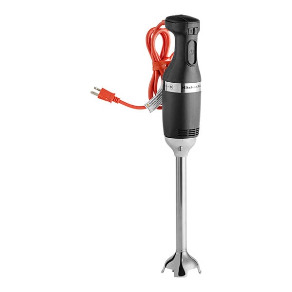 A KitchenAid 300 Series immersion blender on a counter.