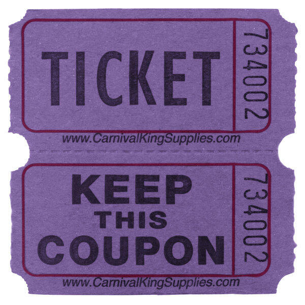 Two Carnival Tickets Vector Icon Illustration. Ticket For Entrance To