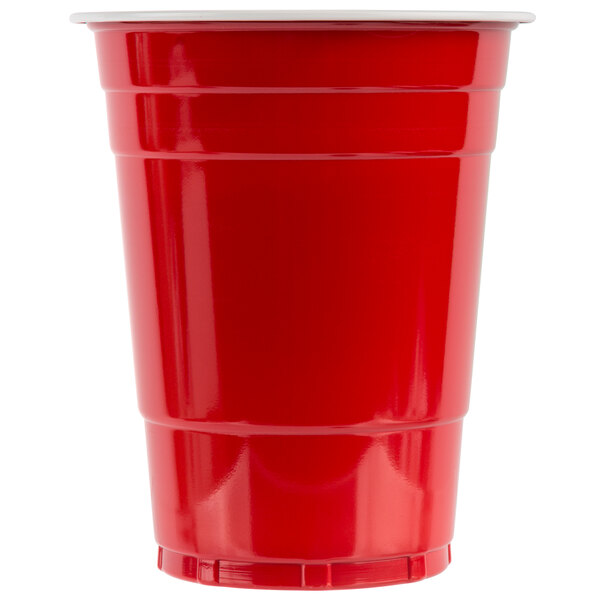16 Oz. Apple Red Plastic Cups Big Party Pack 50 Ct. 
