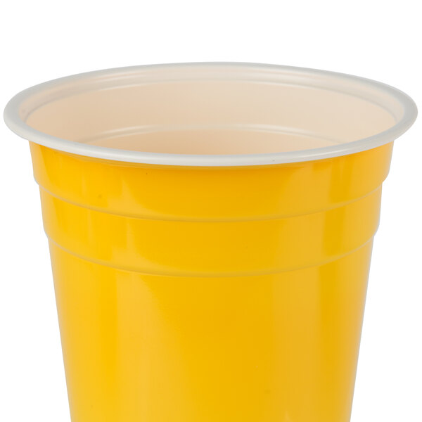 Choice 16 oz. Yellow Plastic Cup 1000/Case