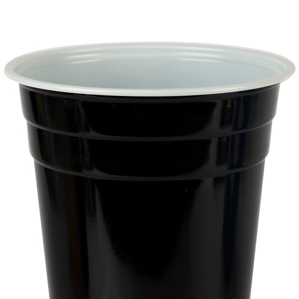 Choice 16 Oz Black Plastic Cup 50 Pack   1627078 