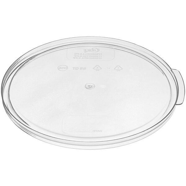 Choice 6 Qt. Clear Round Polycarbonate Food Storage Container