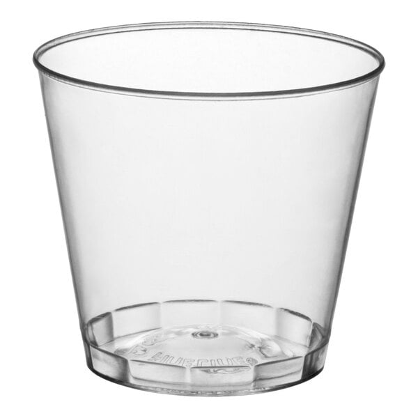 Fineline Quenchers 401-CL 1 oz. Clear Hard Plastic Shot Cup - 2,500/Case