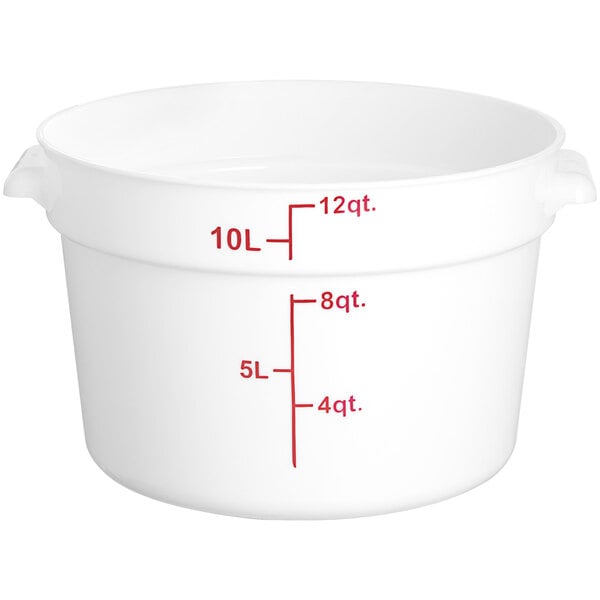 Choice 12 qt. Round Poly Food Container with Lid (Brine Bucket