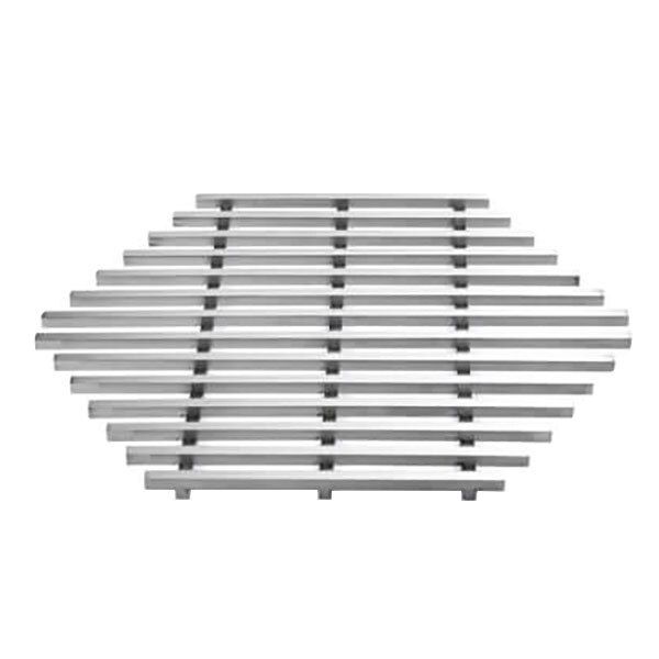 A Rosseto stainless steel grill top with a honeycomb pattern.