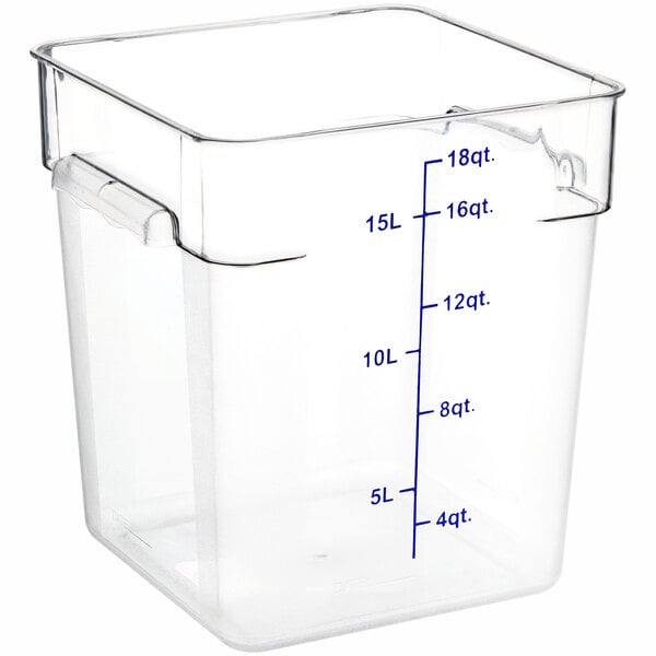 Rubbermaid 2 Qt. Clear Square Polycarbonate Food Storage Container