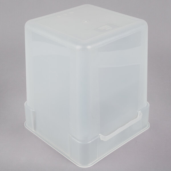 Choice 18 Qt. Translucent Square Polypropylene Food Storage Container ...