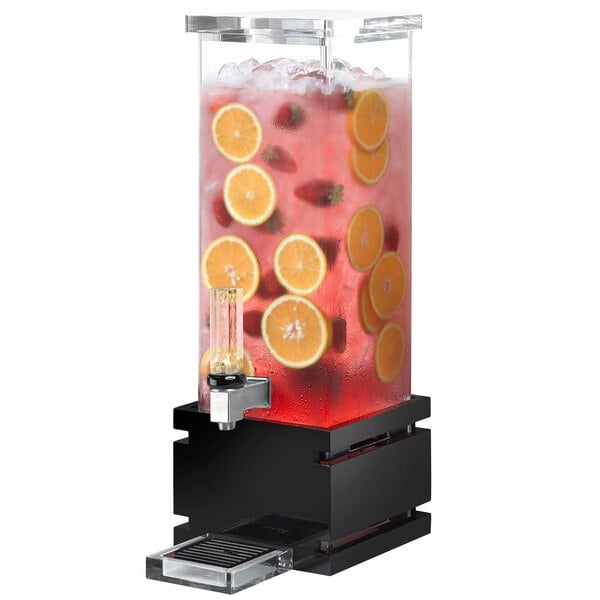 Rosseto Ld Gallon Clear Acrylic Square Beverage Dispenser With